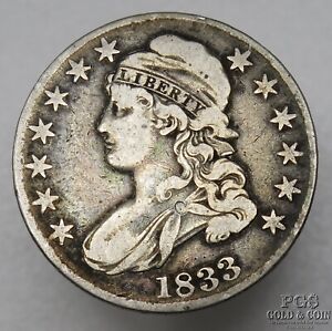 1833 Capped Bust Half Dollar 50c US Silver Coin  26440