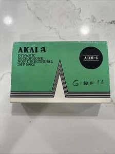 Vintage Akai ADM-6 Dynamic Microphone Non Directional IMP 50K *Untested - Picture 1 of 3