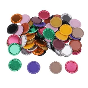 100pcs \'\' Bottle Caps Without Flattened Decor Garment Hat Multicolor 2 - Picture 1 of 8