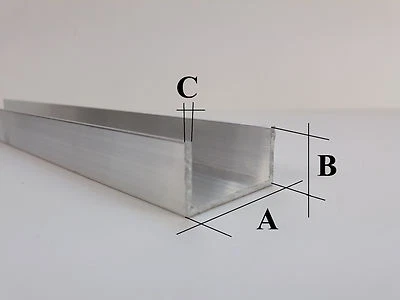 METALNOW Aluprofil U-Profile U Winkel Aluminiumprofil Alu U Profil Aluminium U AlMgSi0,5