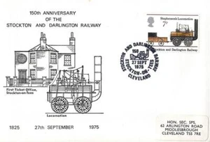 1975 Railways - Stockton Philatelic Society - 150th Anniv of the Railway Cover - Picture 1 of 1