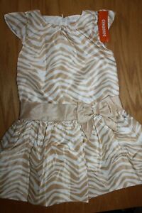 NWT Gymboree Savanna Party size 5T Gold Zebra Striped Dress