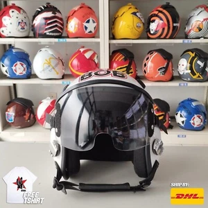 TOP GUN BOB HGU-33 CASCO DE VUELO PELÍCULA UTILERÍA PILOTO AVIADOR USN AZUL MARINO + CAMISETA - Imagen 1 de 13