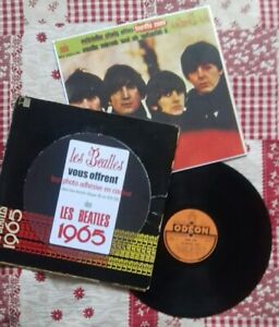 Les Beatles - 1965 -  Blister - VG - LP OSX 228 avec Encart rond Rare Bien lire 