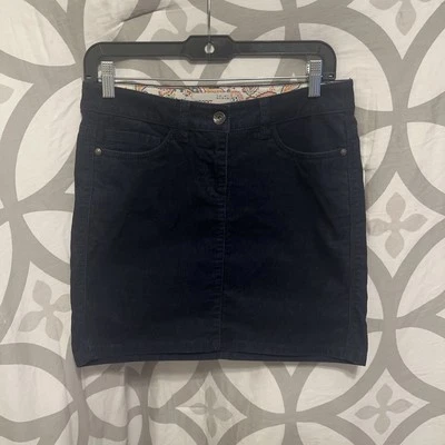 Esprit Skirt Size 4 / 29 Waist Navy Blue Corduroy Pockets Mini y2k vintage - Image 1 of 4