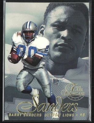 Barry Sanders 1997 Flair Showcase estilo fila 2 #20 Detroit Lions Foto 1 de 3