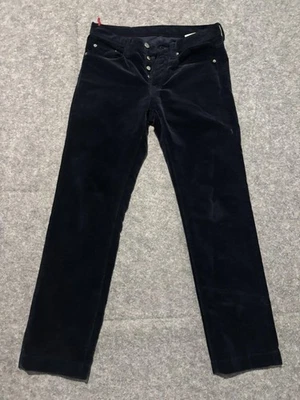 Pantalones de mezclilla Massimo Alba para hombre 30 azul marino terciopelo algodón botón mosca hechos en Italia Foto 1 de 4