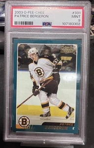 2003 O-PEE-CHEE PATRICE BERGERON ROOKIE CARD PSA 9 POP 22 RARE NONE HIGHER BRUIN - Picture 1 of 2