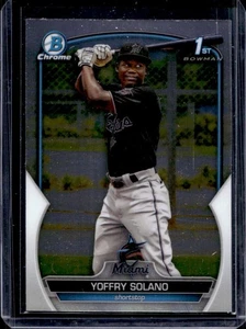 2023 Bowman Yoffry Solano Chrome 1st #BCP-72 Marlins - Picture 1 of 2