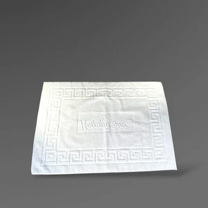 Holiday Inn Bath Towel Embossed White On White Iconic Hotel Motel Vintage HTF - Picture 1 of 8