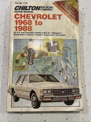 Chevrolet Bel Air 1968-88, Biscayne, Brookwood, Caprice, Impala manual de reparación Foto 1 de 3