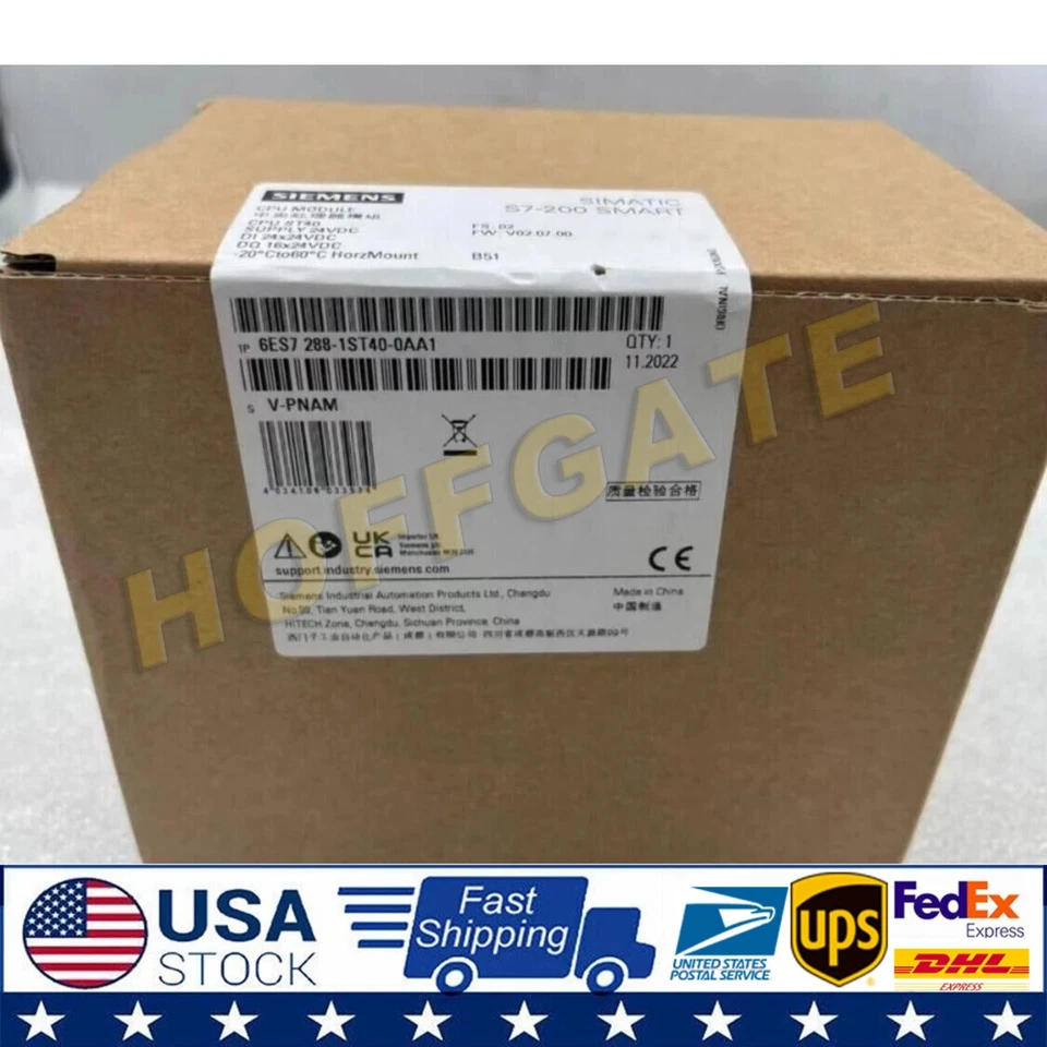 New Siemens 6ES7 288-1ST40-0AA1 6ES7288-1ST40-0AA1 SIMATIC S7-200 SMART CPU ST40 - Image 1 of 4