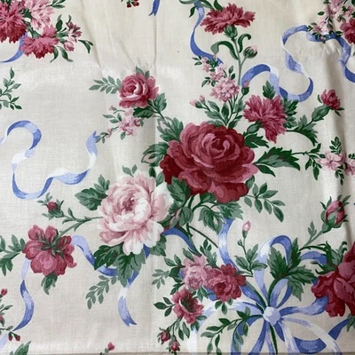 VTG Joan Kessler Victoria Floral Roses Fabric 3.3 Yd USA Romantic 90s Interiors - Image 1 of 4