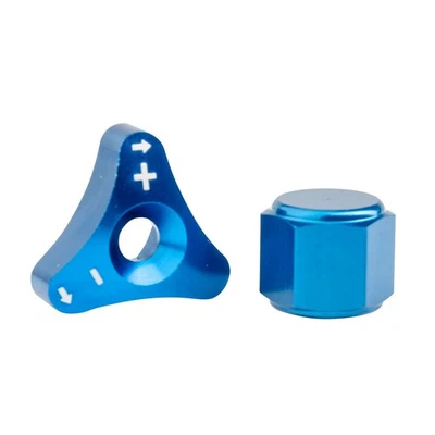 Perillas ajustadoras de horquilla Tusk Billet WP azul para KTM 250 SX-F edición de fábrica 2016-17 Foto 1 de 2