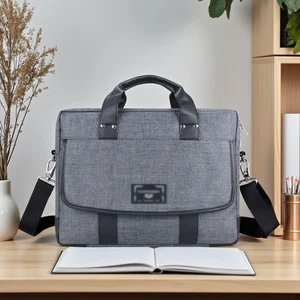 Pendler Laptoptasche für 10-12 Zoll Geräte mit Gepäckgurt - Grau - Bild 1 von 5