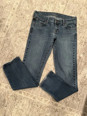 Pantalones de mezclilla The Diva Old azul marino para mujer talla 2 azul elástico tiro medio pierna recta Foto 1 de 4