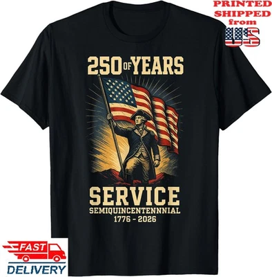 Camiseta 250 Años Aniversario América 1776-2026 Día de la Independencia, Camiseta Unisex Foto 1 de 4