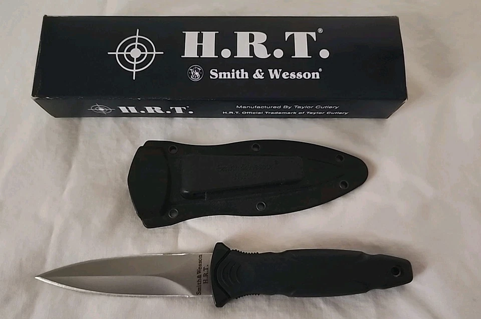 Smith & Wesson Swhrt3 Hrt Military Full Tang Fixed Blade Boot Knife Sheath