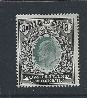 SOMALILAND 1904 3r VERDE Y NEGRO COMO NUEVO SG 43 CAT £85 Foto 1 de 2