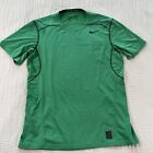Nike Pro Shirt Mens Large Green Dri Fit Performance Fitted Training Active
