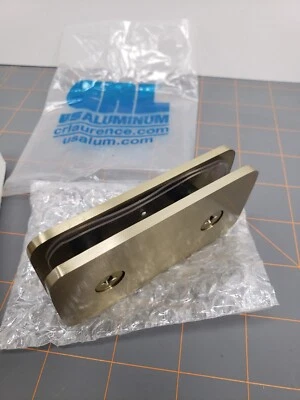 CRL GCB184 BBRZ BRONCE CEPILLADO 180° Estilo Tradicional Doble Perno Abrazadera de Vidrio Foto 1 de 4