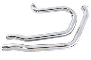 Alphabet FX-FXE Exhaust Header Set Chrome fits Harley Davidson - Picture 1 of 4