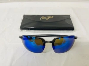 Maui Jim B456-14A Ho'okipa XLarge in Translucent Gray w/ Blue Hawaii Lens- NEW - Picture 1 of 7