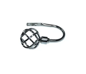 Graphit Schwarz Nickel Gedreht Käfig Vorhang Raffhalter/Halterlose Halterlose Brandneu. - Bild 1 von 1