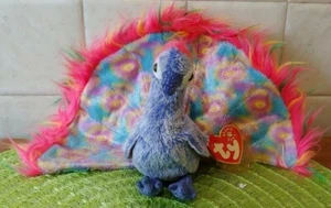 🦚 2000 FLASHY the PEACOCK Ty® Beanie Babies 8th Gen Hang Tag 10th Gen Tush Tag - Bild 1 von 3