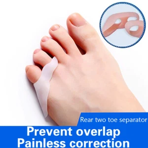 2Pcs Gel Pinky Toe Separator Spacer Little Toe Corrector Protector Reduce Foot - Picture 1 of 10