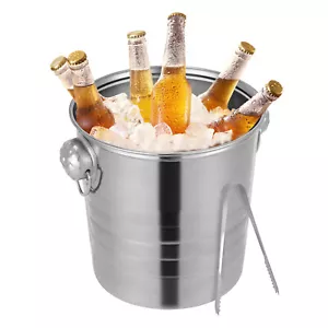 Stainless Steel Beverage Tubs Large Ice Bucket Drink Buckets For Parties Wedding - Picture 1 of 19