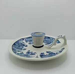 Vintage Kerzenständer blau Delfter Distel handbemalt Made in Holland - Bild 1 von 9