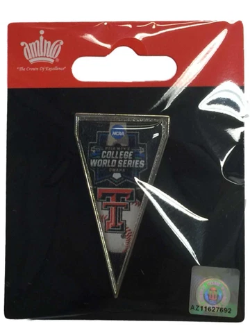Texas Tech Red Raiders 2016 Omaha College World Series Pennant Lapel Pin Cover