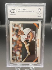 1993 Topps Baltimore Orioles Baseball Card #355 Brady Anderson BCCG 9 NMint