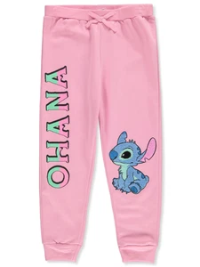 Disney Lilo & Stitch Girls' Joggers Color: pink Size: 4 - 5 - Picture 1 of 1