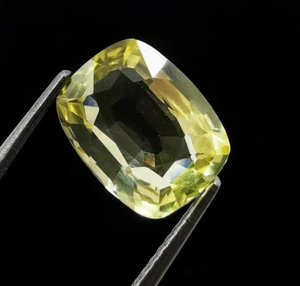 Piedras preciosas sueltas con forma de cojín de berilo amarillo heliodor natural certificado de 3,40 quilates - Imagen 1 de 7