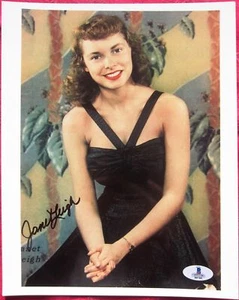 Janet Leigh Psycho Actress Signed Color 8x10 Photo BAS Beckett Authentication - Picture 1 of 4