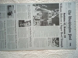 Washington REDSKINS 1988 NFL WASHINGTON POST PRINT PLATES(2) Doug Williams - Picture 1 of 2