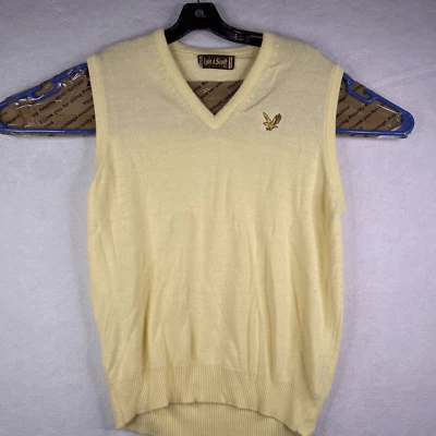 Lyle & Scott Men’s Size Medium Yellow Golf Course V Neck Sweater Vest - Image 1 of 4