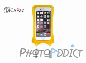 DiCAPac WP-i10 JAUNE- Housse étanche pour iPhone 3/4/4S - Certifié IPX8 - Japon