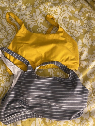 2 reggiseni Fleo Celine taglia media grigio zafferano a righe