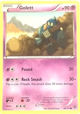 Pokemon Golett 42/111 Furious Fists (2014) - Image 1 of 2