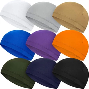 Men Womens Cycling Skull Cap Sweat Wicking Bike Cap Outdoor Sports Helmet Liner - Picture 1 of 53