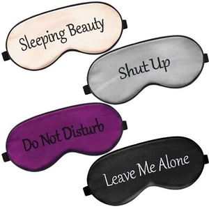 4 Pack Funny Sleep Eye Mask Blackout Blindfold with Adjustable Strap for Travel - Picture 1 of 7