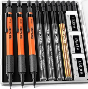 Four Candies 3PCS 1.3Mm Mechanical Pencil Set with Case, Metal Heavy Duty - Bild 1 von 12