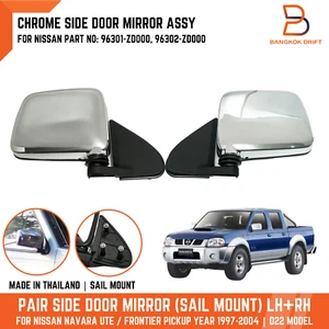SAIL MOUNT CHROME SIDE DOOR MIRROR FOR NISSAN FRONTIER NAVARA D22 PICKUP 97-05 - Bild 1 von 8