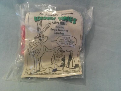 1991 McDonalds Happy Meal Looney Tunes Bugs Bunny as Super Bugs+ Comic in Bag - Image 1 of 4