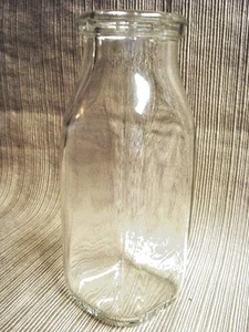 Old & Perfect Two Seam SQUARE 1/2 PINT CREAM BOTTLE - 152 S - Picture 1 of 8
