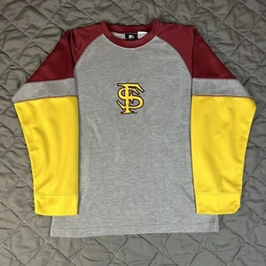 VINTAGE Starter Florida State Seminoles Shirt Boys Large Gray Yellow Football - Picture 1 of 9