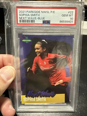 SOPHIA SMITH RC 2021 Parkside NWSL Next Wave #22 Blue PSA 10 GEM MINT USWNT - Image 1 of 2